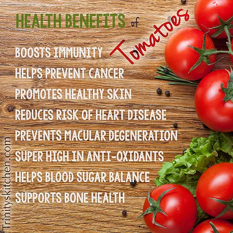 Health benefits of tomatoes from Trinity Kitchens at Tomato Dirt
