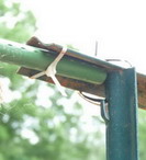 use nylon ties to attach trellis bars