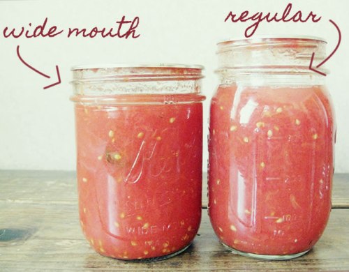 Wide mouth jar vs. regular jar: rosybluehandmade.com